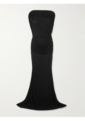 Alex Perry - Draped Cape-effect Stretch-jersey Gown - Black - UK 4,UK 6,UK 8,UK 10,UK 12,UK 14,UK 16