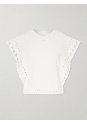 Marant Étoile - Odyle Broderie Anglaise Cotton Top - White - x small,small,medium,large,x large