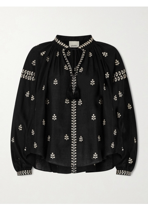 Isabel Marant - Embroidered Silk Blouse - Black - FR 34,FR 36,FR 38,FR 40,FR 42