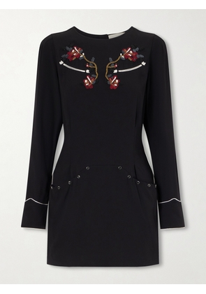 Isabel Marant - Youma Beaded Cady Mini Dress - Black - FR 34,FR 36,FR 38,FR 40,FR 42