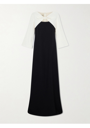 Valentino Garavani - Bow-detailed Cutout Silk-cady Gown - Black - IT36,IT38,IT40,IT42