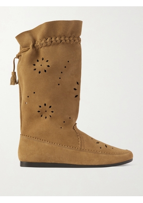 Isabel Marant - Welky Laser-cut Suede Boots - Brown - FR36,FR37,FR38,FR39,FR40,FR41