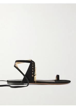Isabel Marant - Dreena Embellished Suede Sandals - Black - FR36,FR37,FR38,FR39,FR40,FR41