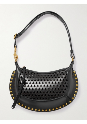 Isabel Marant - Oskan Moon Studded Laser-cut Leather Shoulder Bag - Black - One size