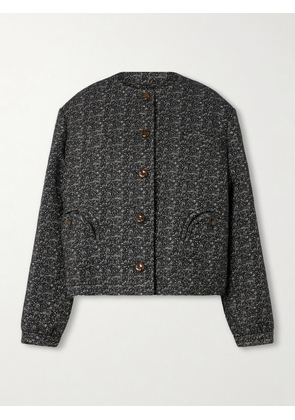 BLAZÉ Milano - Antalya Gliss Cropped Cotton-blend Tweed Jacket - Gray - 00,0,1,2,3,4