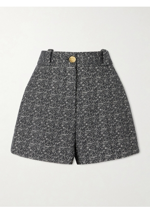BLAZÉ Milano - Antalya Teke Cotton-blend Tweed Shorts - Gray - 00,0,1,2,3,4