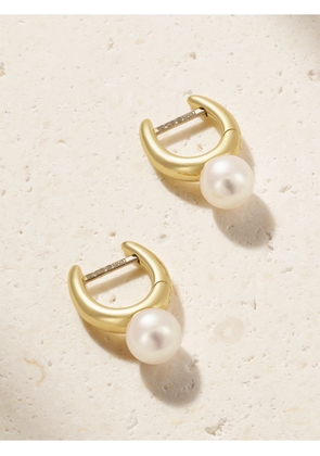 Mikimoto - 18-karat Gold Pearl Hoop Earrings - One size