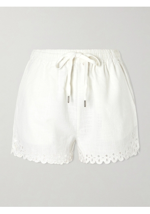 Marant Étoile - Balyme Broderie Anglaise Cotton Shorts - White - FR 34,FR 36,FR 38,FR 40,FR 42,FR 44