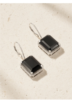 SHAY - 18-karat White Gold, Onyx And Diamond Earrings - One size