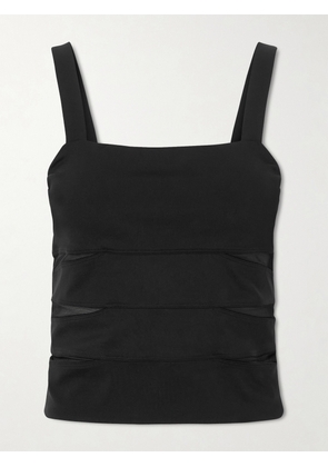 Eres - Morgan Mesh-paneled Stretch-jersey Tank - Black - x small,small,medium,large,x large