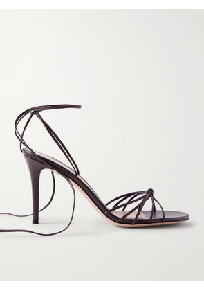 Gianvito Rossi - Gwyneth 85 Leather Sandals - Burgundy - IT36,IT36.5,IT37,IT37.5,IT38,IT38.5,IT39,IT39.5,IT40,IT40.5,IT41,IT41.5,IT42