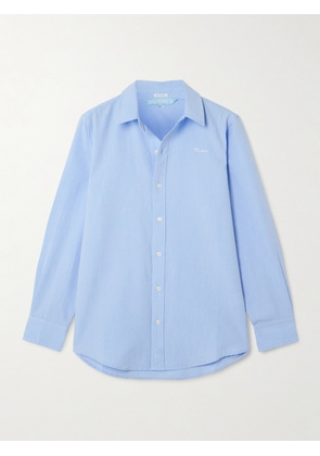 Mother - The Bestie Embroidered Cotton Shirt - Blue - x small,small,medium,large,x large