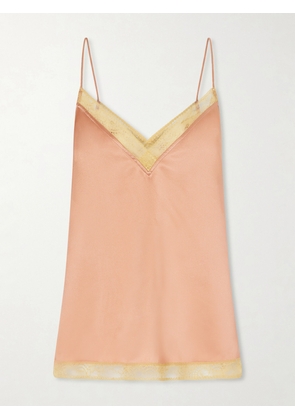 Eres - Instant Lace-trimmed Silk-satin Camisole - Pink - FR 36,FR 38,FR 40,FR 42,FR 44