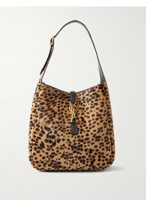 SAINT LAURENT - Le 5 À 7 Small Embellished Leather-trimmed Leopard-print Calf Hair Shoulder Bag - Animal print - One size