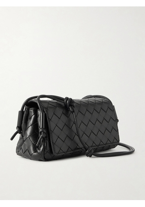 Bottega Veneta - Intrecciato Leather Shoulder Bag - Black - One size