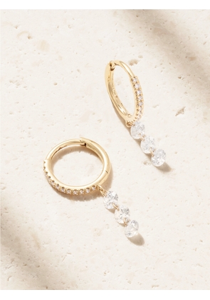 Persée - 18-karat Gold Diamond Hoop Earrings - One size
