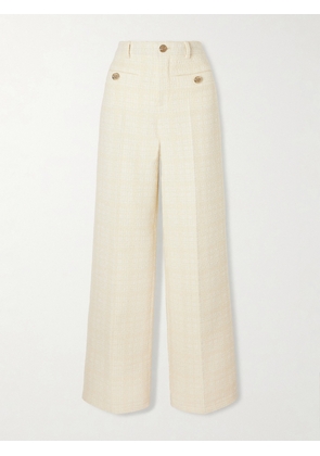Gucci - Wide-leg Cotton-tweed Pants - Neutrals - IT38,IT40,IT42,IT44