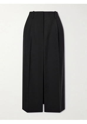 Givenchy - Pleated Wool And Mohair-blend Midi Skirt - Black - FR 34,FR 36,FR 38,FR 40,FR 42,FR 44