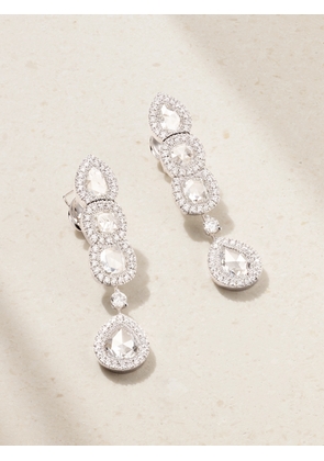 David Morris - 18-karat White Gold Diamond Earrings - One size