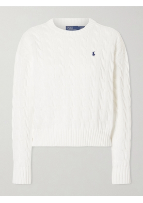 Polo Ralph Lauren - Cable-knit Cotton Sweater - White - xx small,x small,small,medium,large,x large