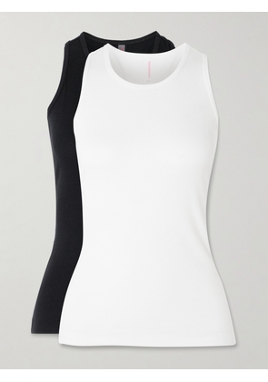 Commando - Set Of Two Ribbed Stretch-jersey Tanks - Multi - x small,small,medium,large,x large