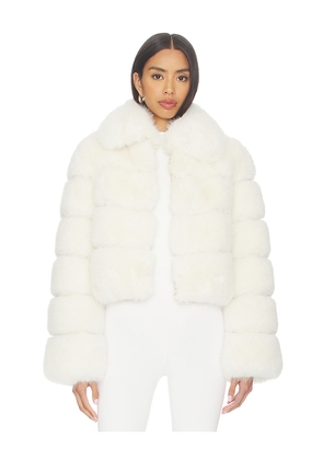 Generation Love Madison Faux Fur Jacket in White. Size XS. Also in L.