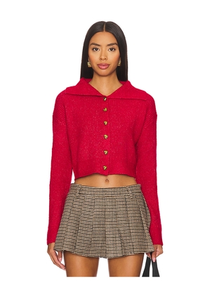 MORE TO COME Madeline Sweater in Red. Size S. Also in XS, M, L.