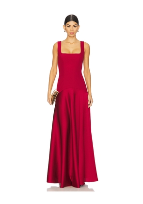L'Academie by Marianna Sidney Gown in Burgundy. Size S. Also in XXS, M.