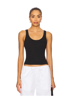 LESET Laura Scoop Neck Tank in Black. Size S. Also in L, M, XS.