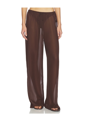 LIONESS Haze Pant in Chocolate. Size S. Also in XXS, XS, M, L, XL.