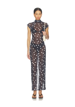 LIONESS Redefined Maxi Dress in Black,White. Size S. Also in XXS, XS, M, L, XL, XXL.