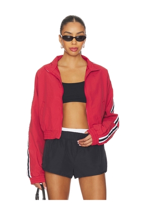 superdown Cait Windbreaker Jacket in Red. Size XS. Also in S, XXS, M, L, XL.