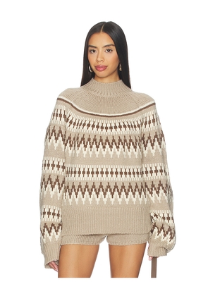 SEROYA Tirza Sweater in Taupe. Size XS. Also in M, XL, S, L.