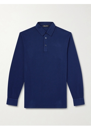 Loro Piana - Cotton-Piqué Polo Shirt - Men - Blue - XS