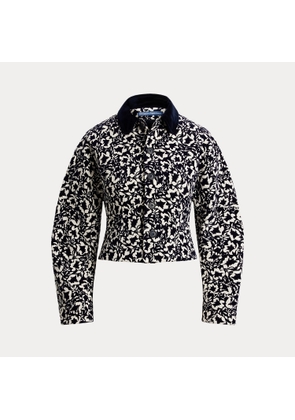 Floral Tweed Peplum Jacket