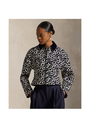 Floral Tweed Peplum Jacket