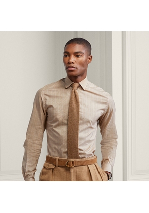 Glen Plaid Cotton-Silk Shirt