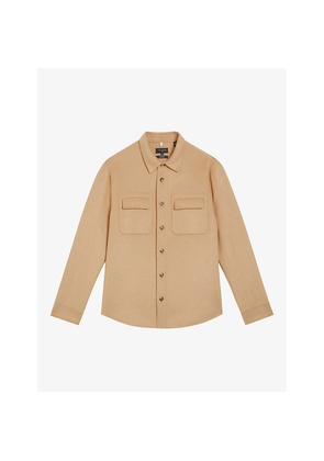 Mens Ted Baker Dalch Flap-Pocket Wool-Blend Overshirt