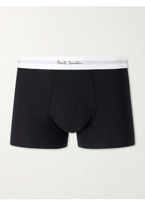 Paul Smith - Seven-Pack Stretch Organic Cotton-Jersey Boxer Briefs - Men - Black - S