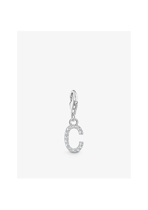 Womens Thomas Sabo Letter C Sterling-Silver and Cubic Zirconia Pendant Charm