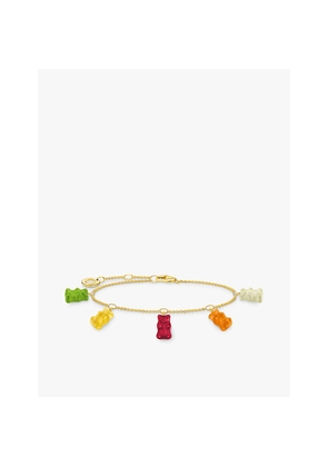 Womens Thomas Sabo x Haribo Goldbear 18ct Gold-Plated Sterling-Silver and Glass Charm Bracelet