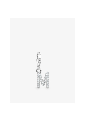 Womens Thomas Sabo Letter M Sterling-Silver and Cubic Zirconia Pendant Charm