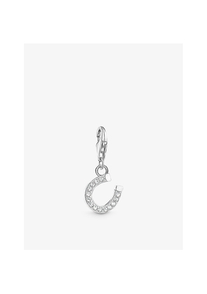 Womens Thomas Sabo Horseshoe Sterling-Silver and Cubic Zirconia Pendant Charm