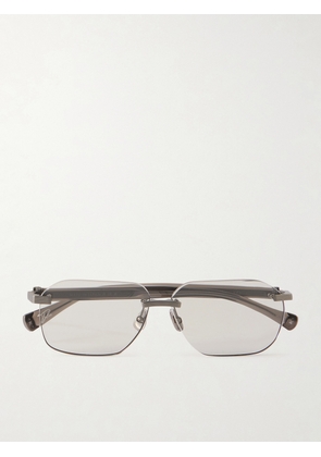 Brunello Cucinelli - Tyler Square-Frame Rimless Silver-Tone Sunglasses - Men - Silver