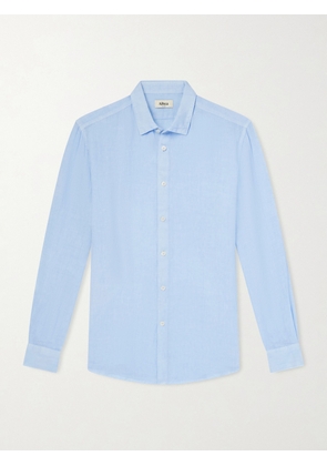 Altea - Garment-Dyed Linen Shirt - Men - Blue - XS