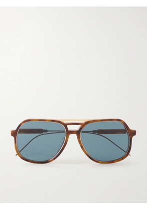 Brunello Cucinelli - Aviator-Style Tortoiseshell and Gold-Tone Sunglasses - Men - Tortoiseshell