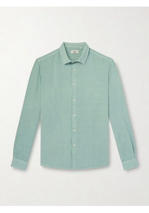 Altea - Garment-Dyed Linen Shirt - Men - Blue - S