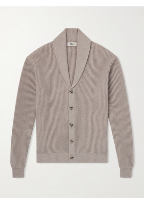 Altea - Shawl-Collar Ribbed Cotton and Cashmere-Blend Cardigan - Men - Neutrals - S