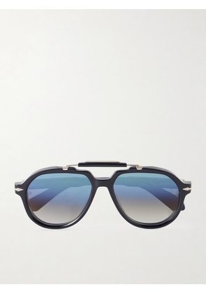 Jacques Marie Mage - Ayrton Senna 1991 Aviator-Style Acetate and Silver-Tone Sunglasses - Men - Black