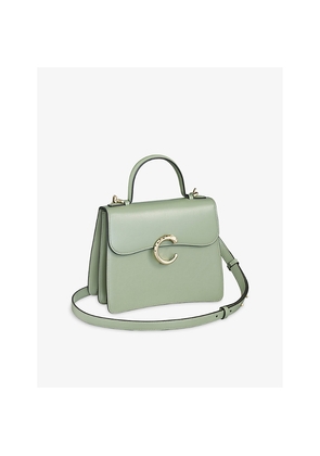 Womens Panthère De Cartier Small Leather Top-Handle Bag